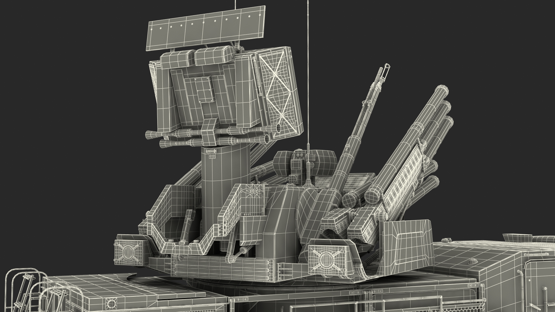 Pantsir S1 SA-22 Deployed Position 3D model