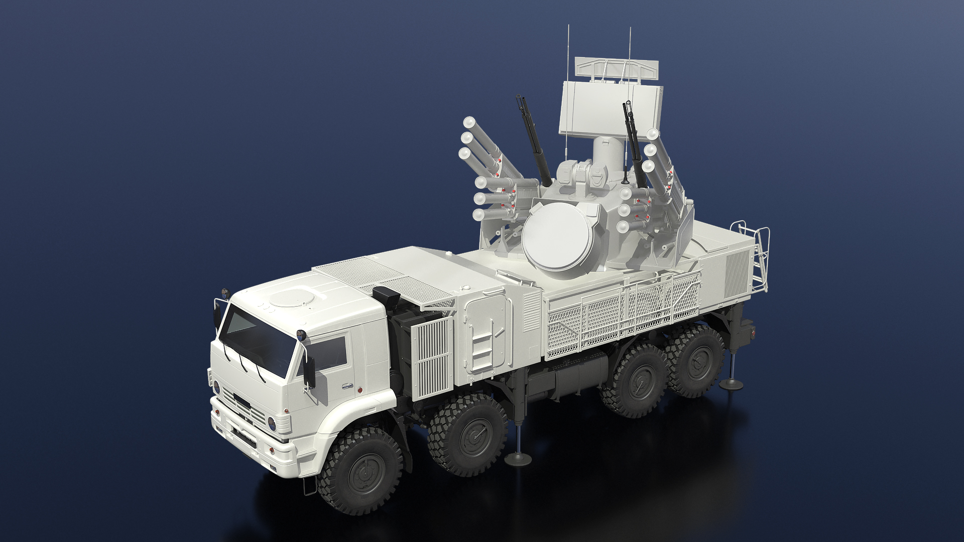 Pantsir S1 SA-22 Deployed Position 3D model