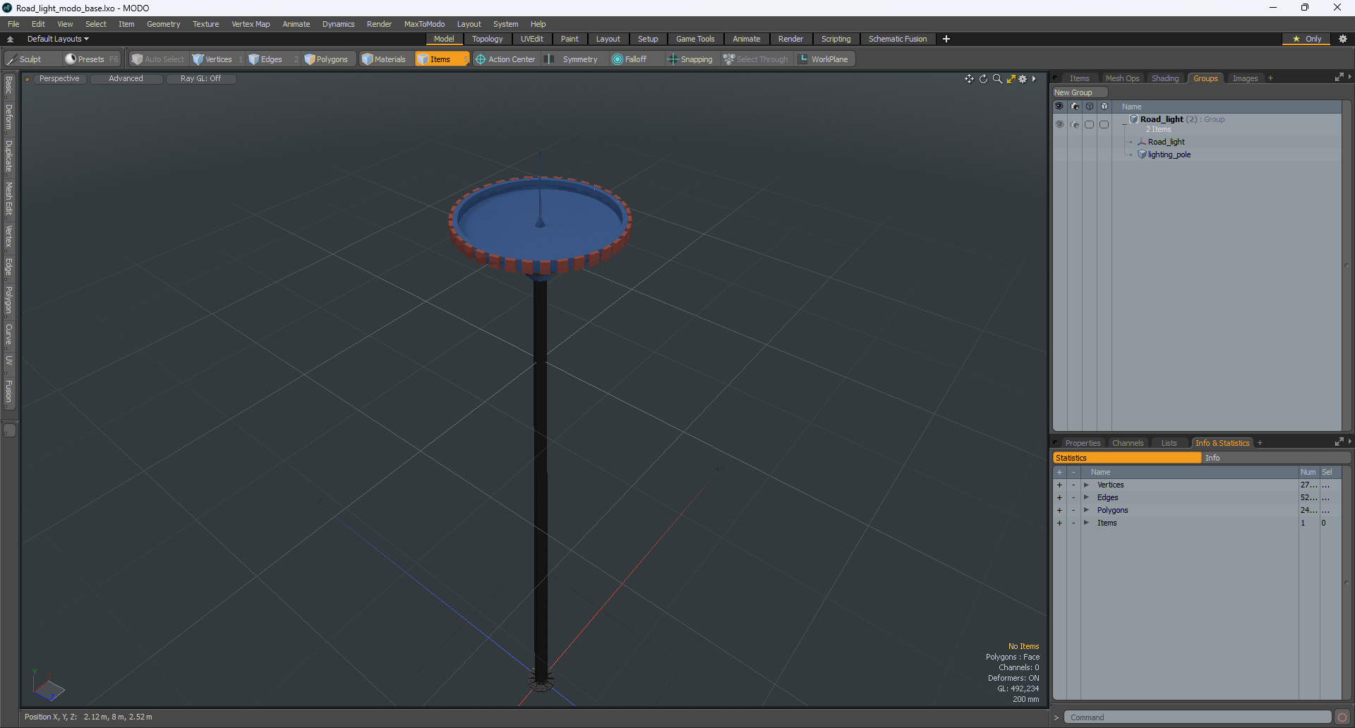 3D model Road light