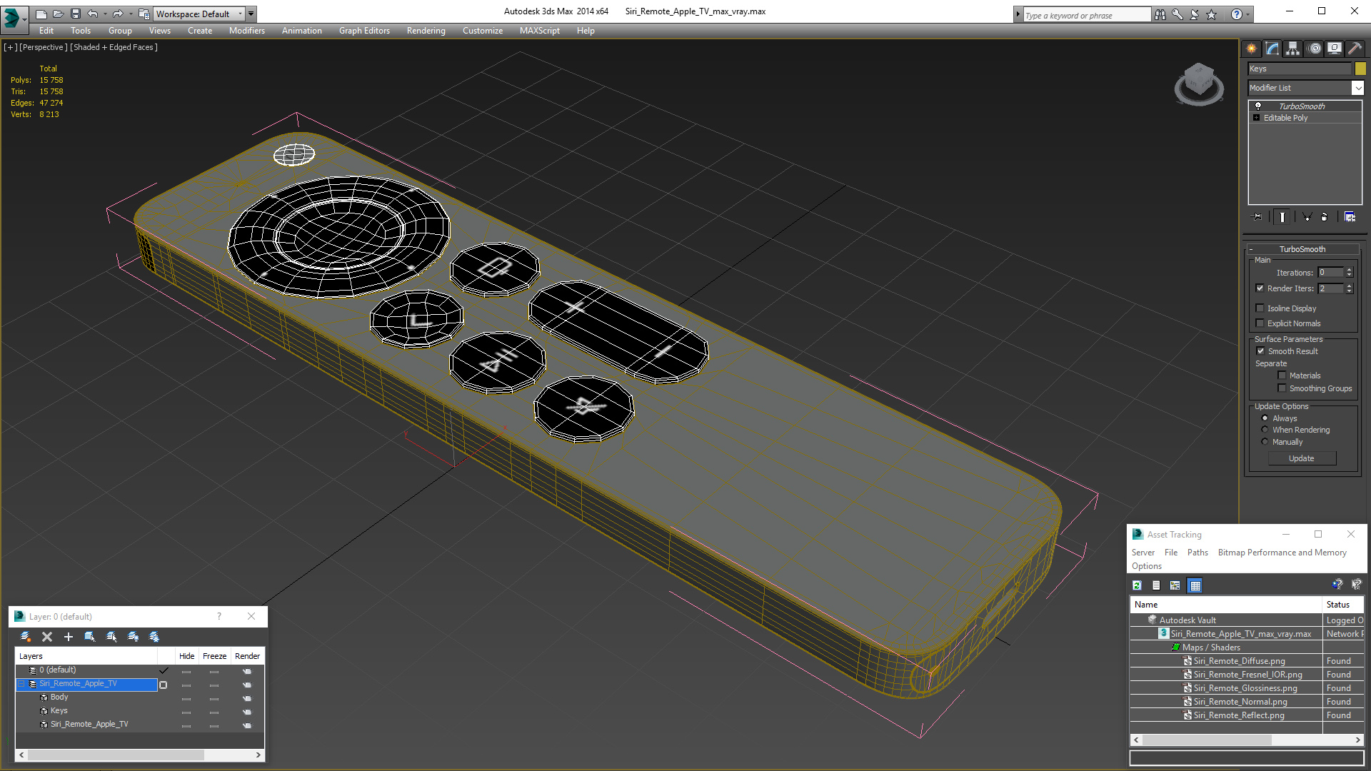 3D model Siri Remote Apple TV