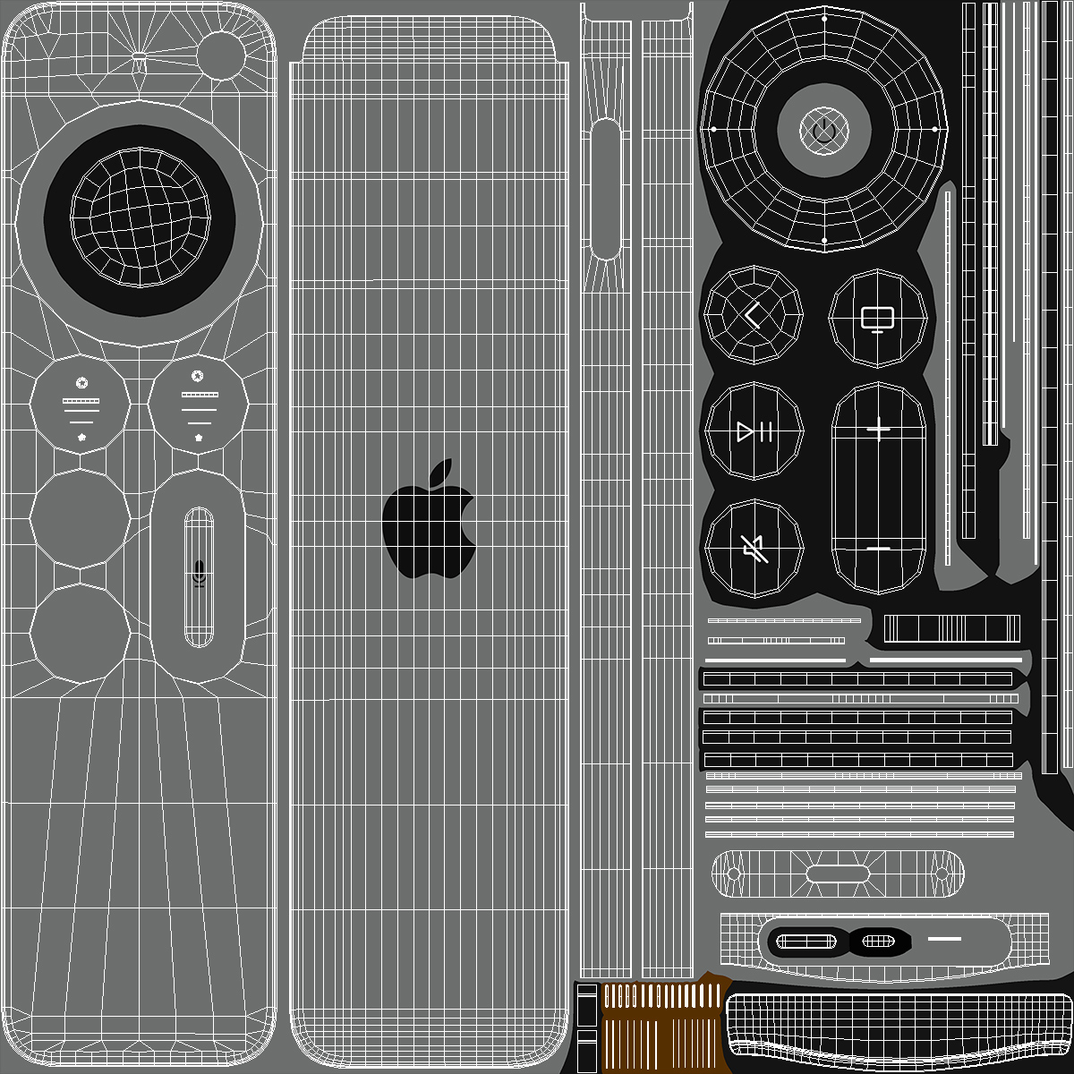 3D model Siri Remote Apple TV