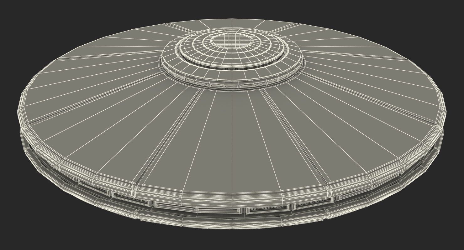 UFO Flying Saucer Rigged 3D model