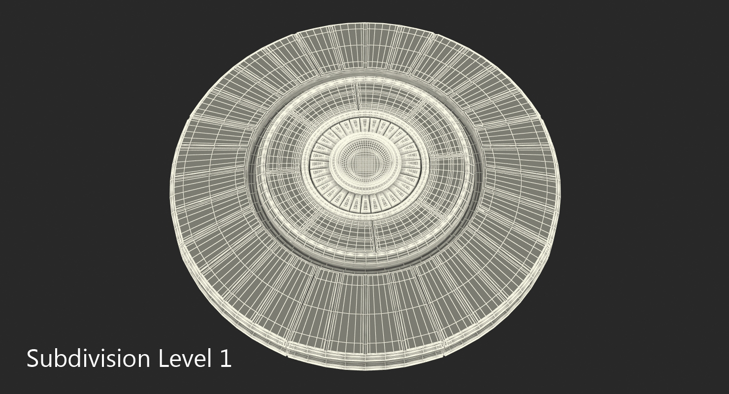 UFO Flying Saucer Rigged 3D model