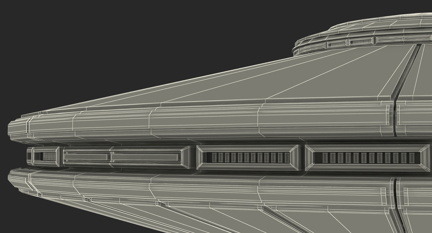 UFO Flying Saucer Rigged 3D model