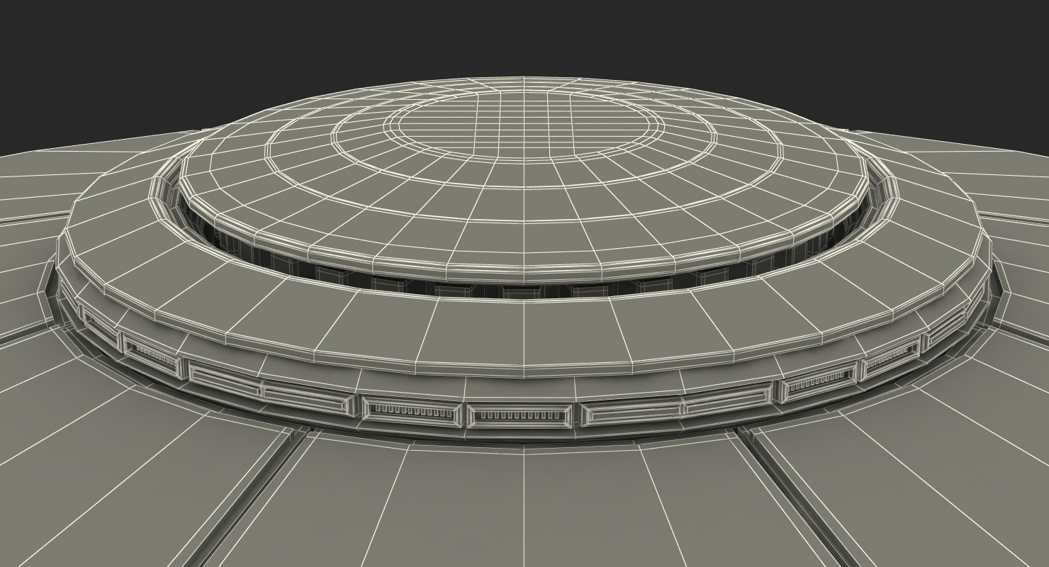 UFO Flying Saucer Rigged 3D model