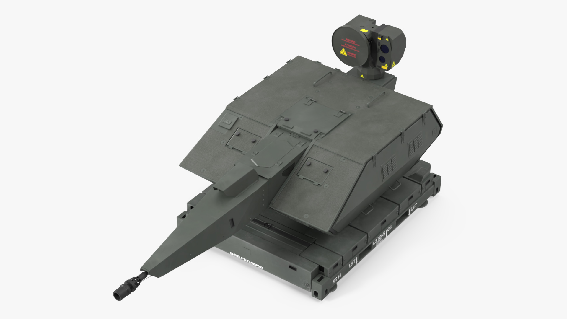 Barrel Skynex Air Defense System Green Rigged for Maya 3D model