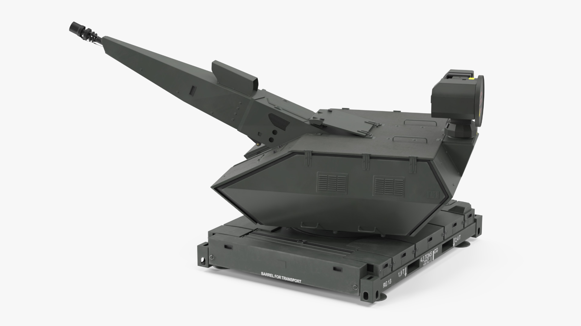 Barrel Skynex Air Defense System Green Rigged for Maya 3D model