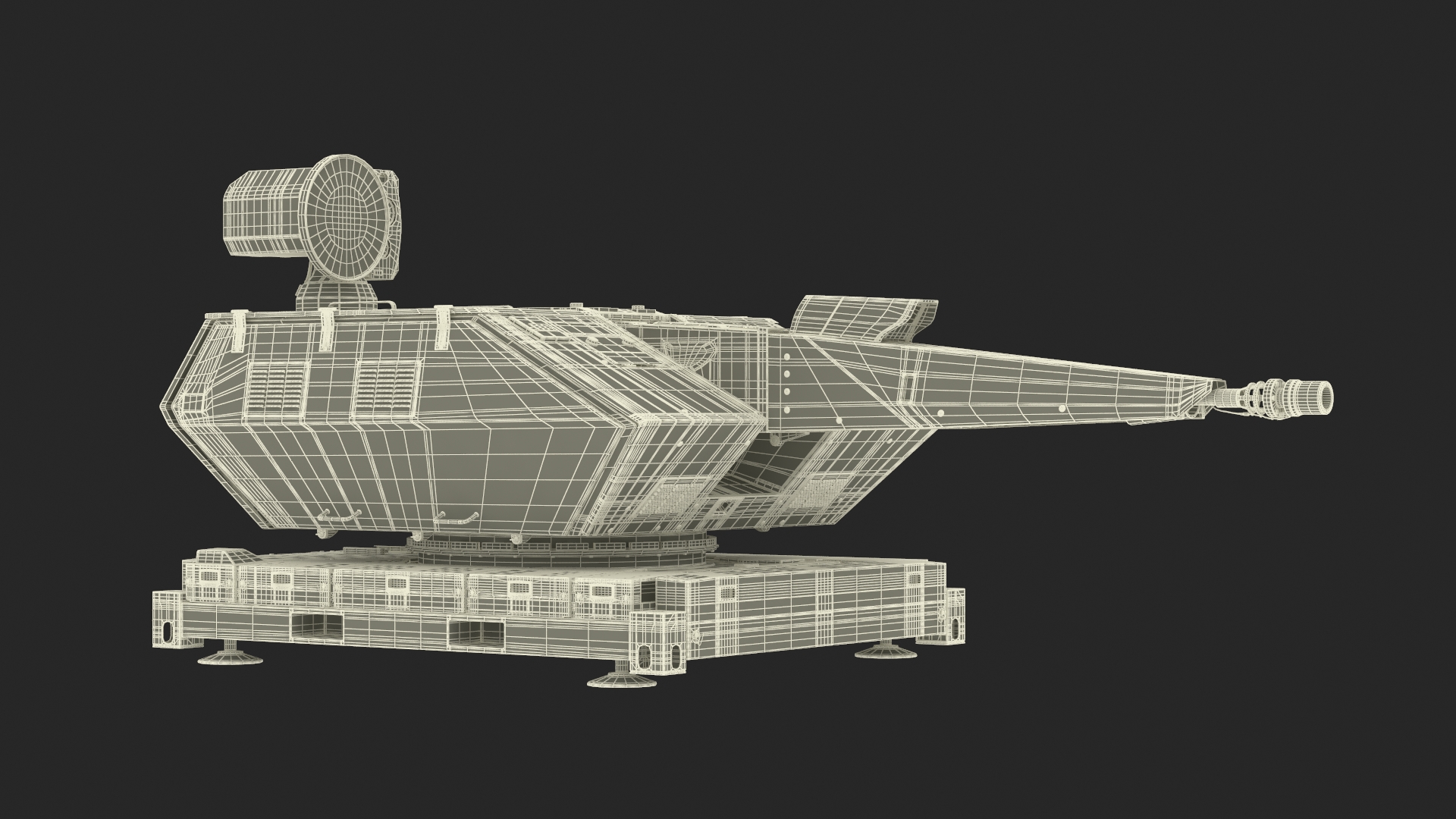 Barrel Skynex Air Defense System Green Rigged for Maya 3D model