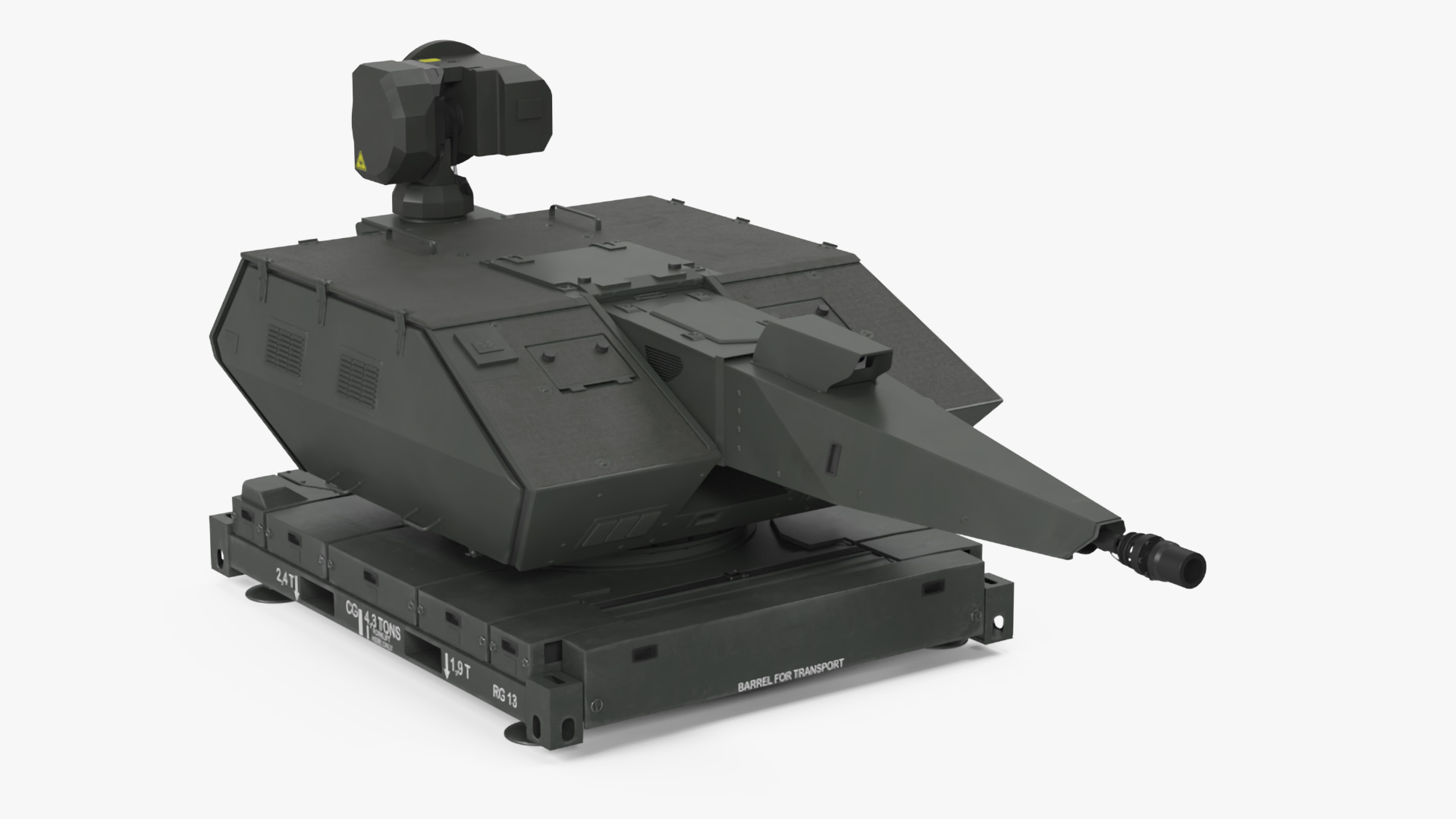 Barrel Skynex Air Defense System Green Rigged for Maya 3D model