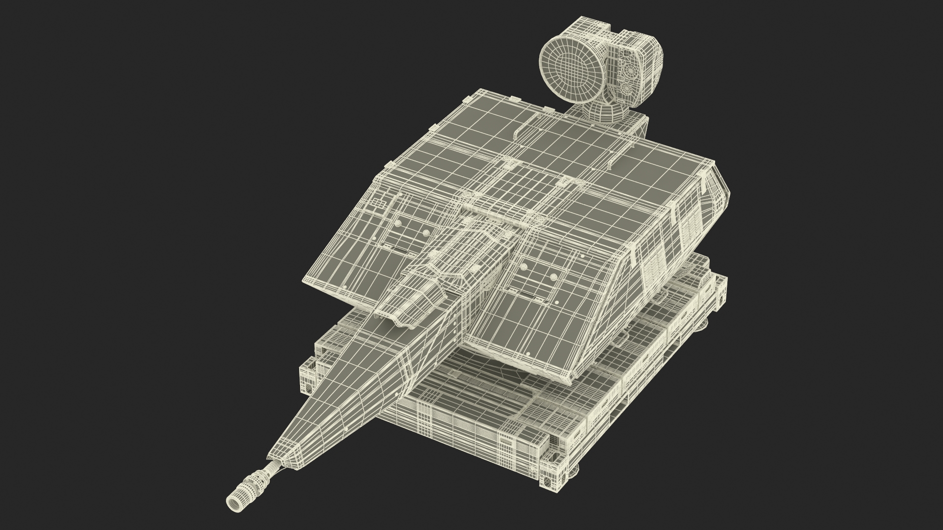 Barrel Skynex Air Defense System Green Rigged for Maya 3D model
