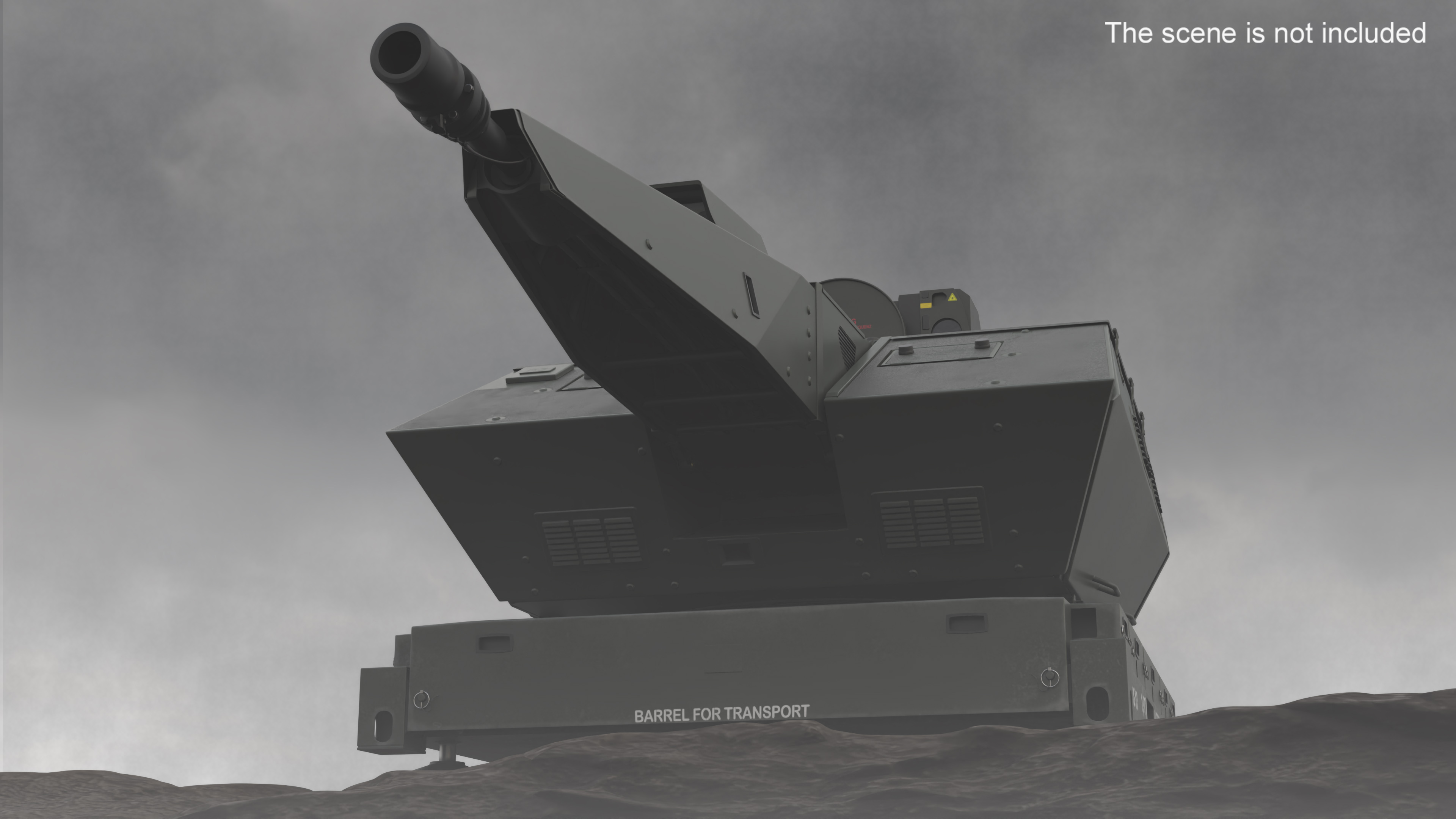 Barrel Skynex Air Defense System Green Rigged for Maya 3D model