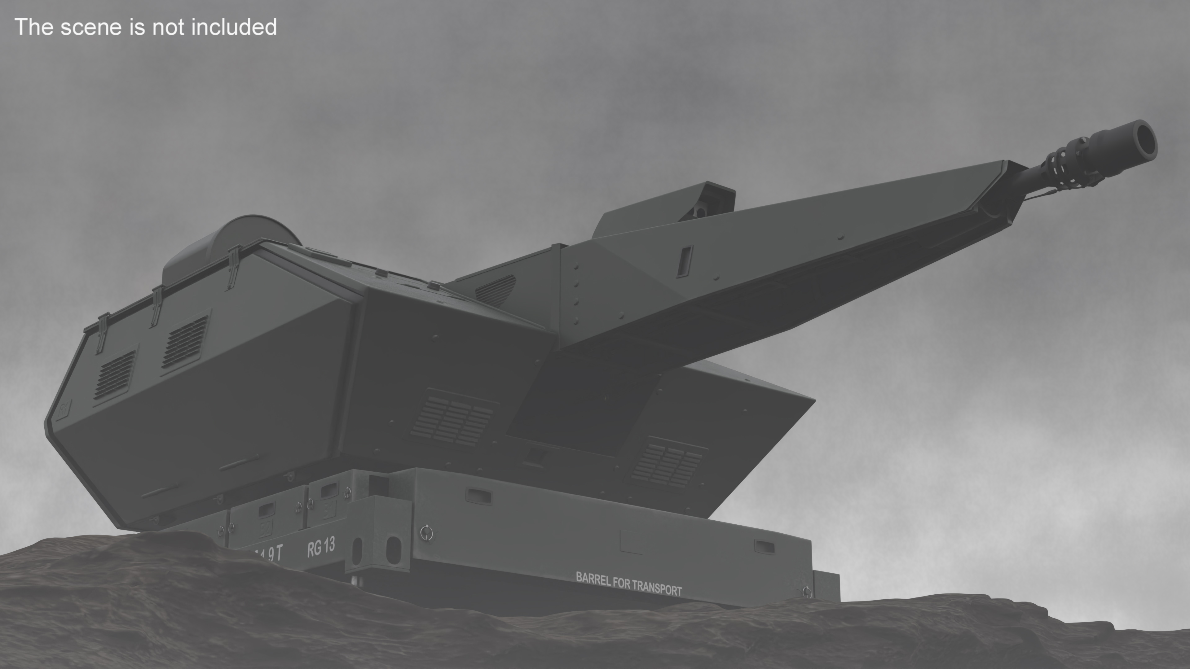Barrel Skynex Air Defense System Green Rigged for Maya 3D model