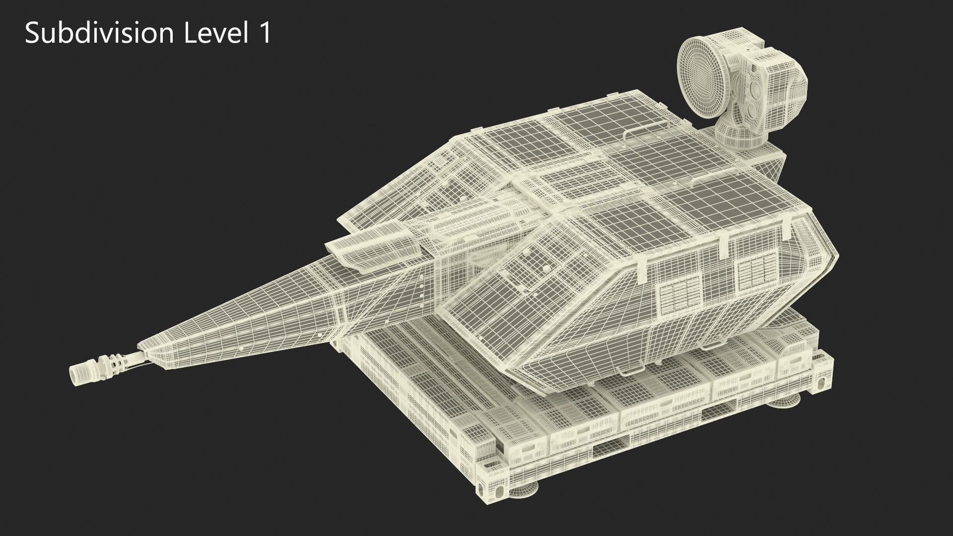 Barrel Skynex Air Defense System Green Rigged for Maya 3D model