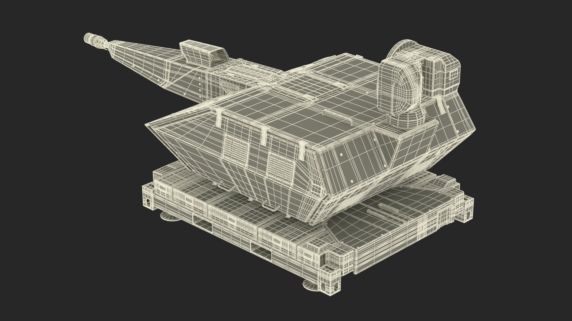 Barrel Skynex Air Defense System Green Rigged for Maya 3D model