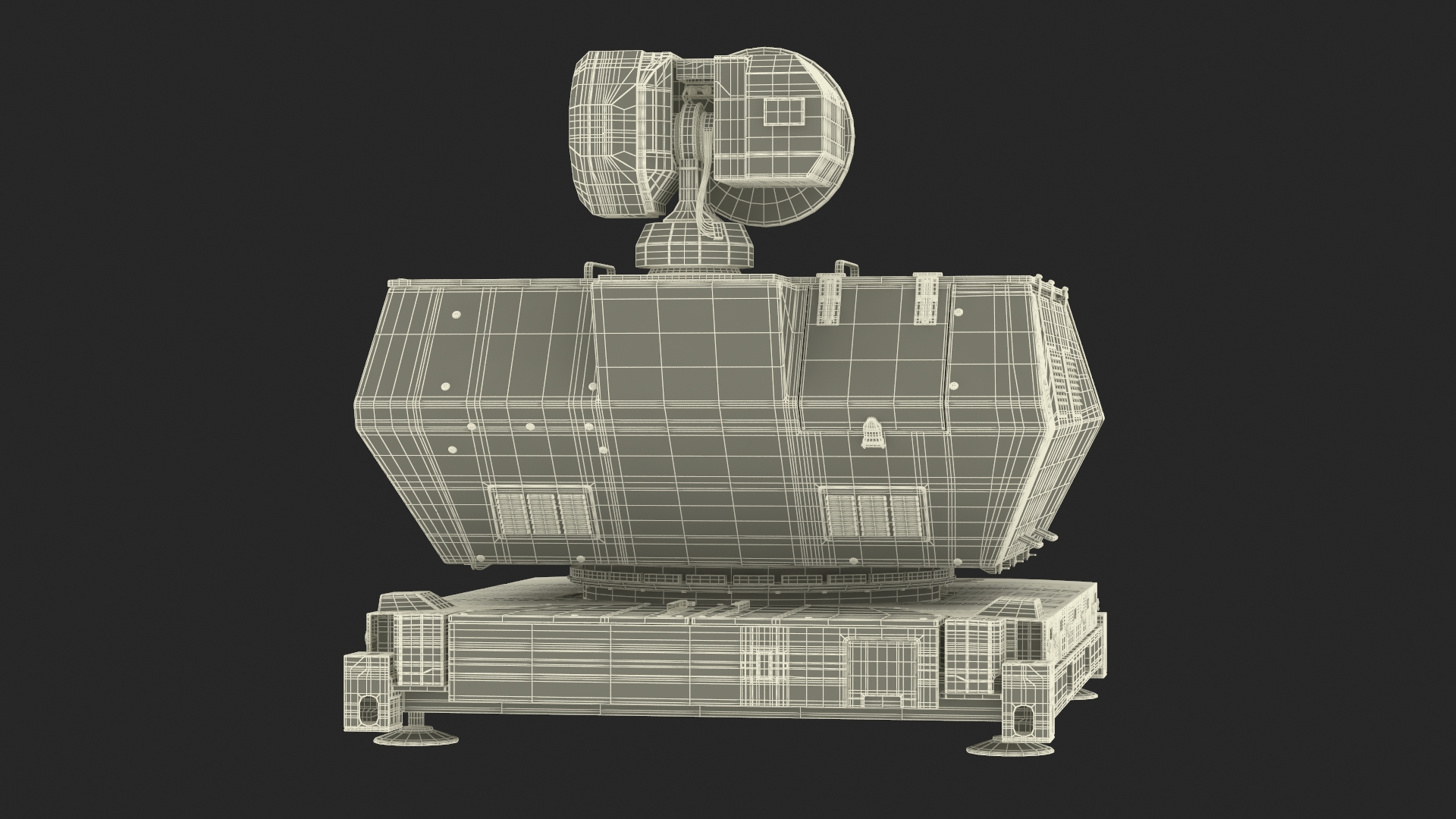 Barrel Skynex Air Defense System Green Rigged for Maya 3D model