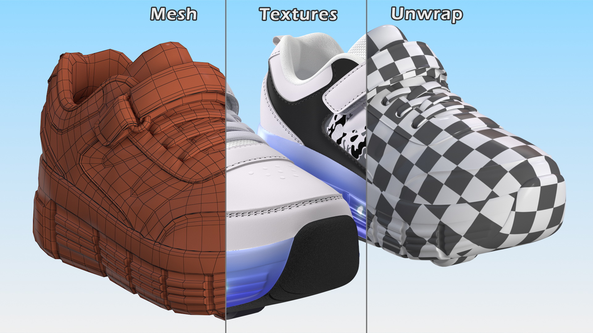 Roller Shoes Light White 3D model