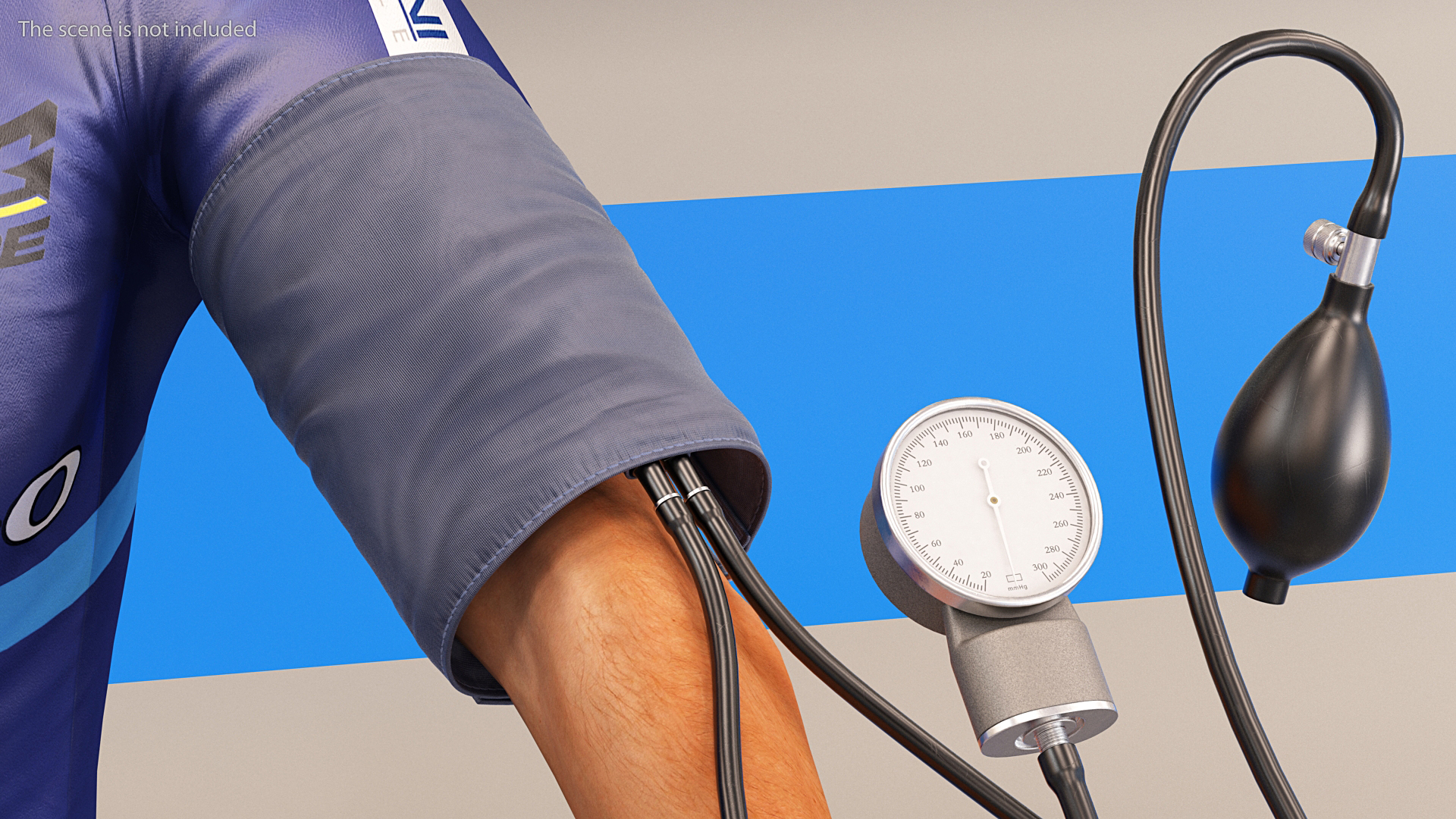 3D model Manual Aneroid Sphygmomanometer Inflated