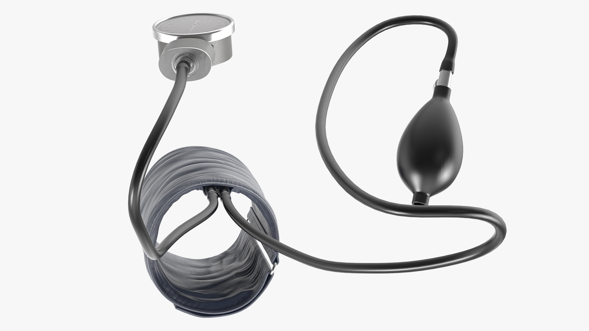 3D model Manual Aneroid Sphygmomanometer Inflated