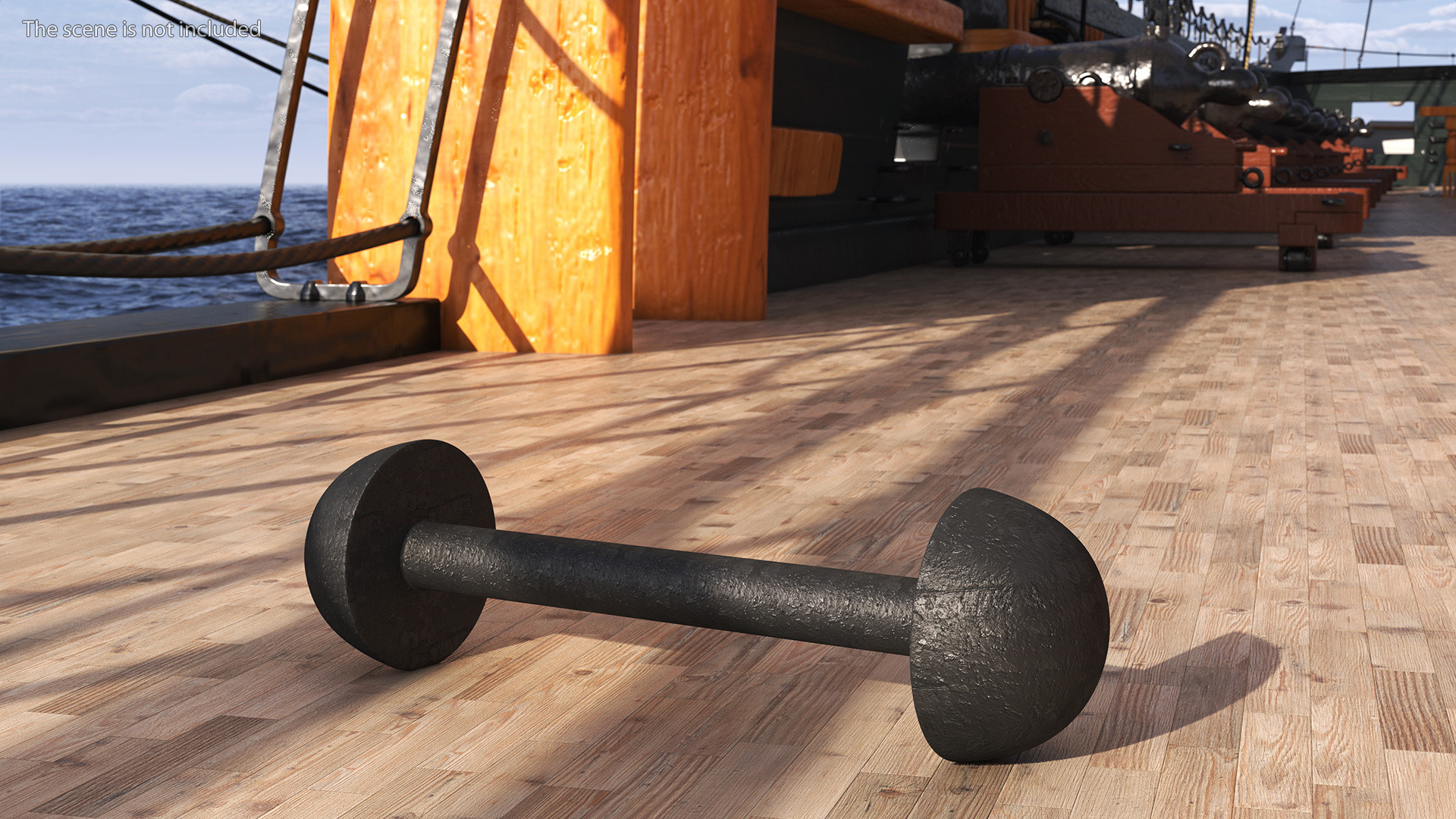 Bar Shot Naval Cannon Projectile 3D