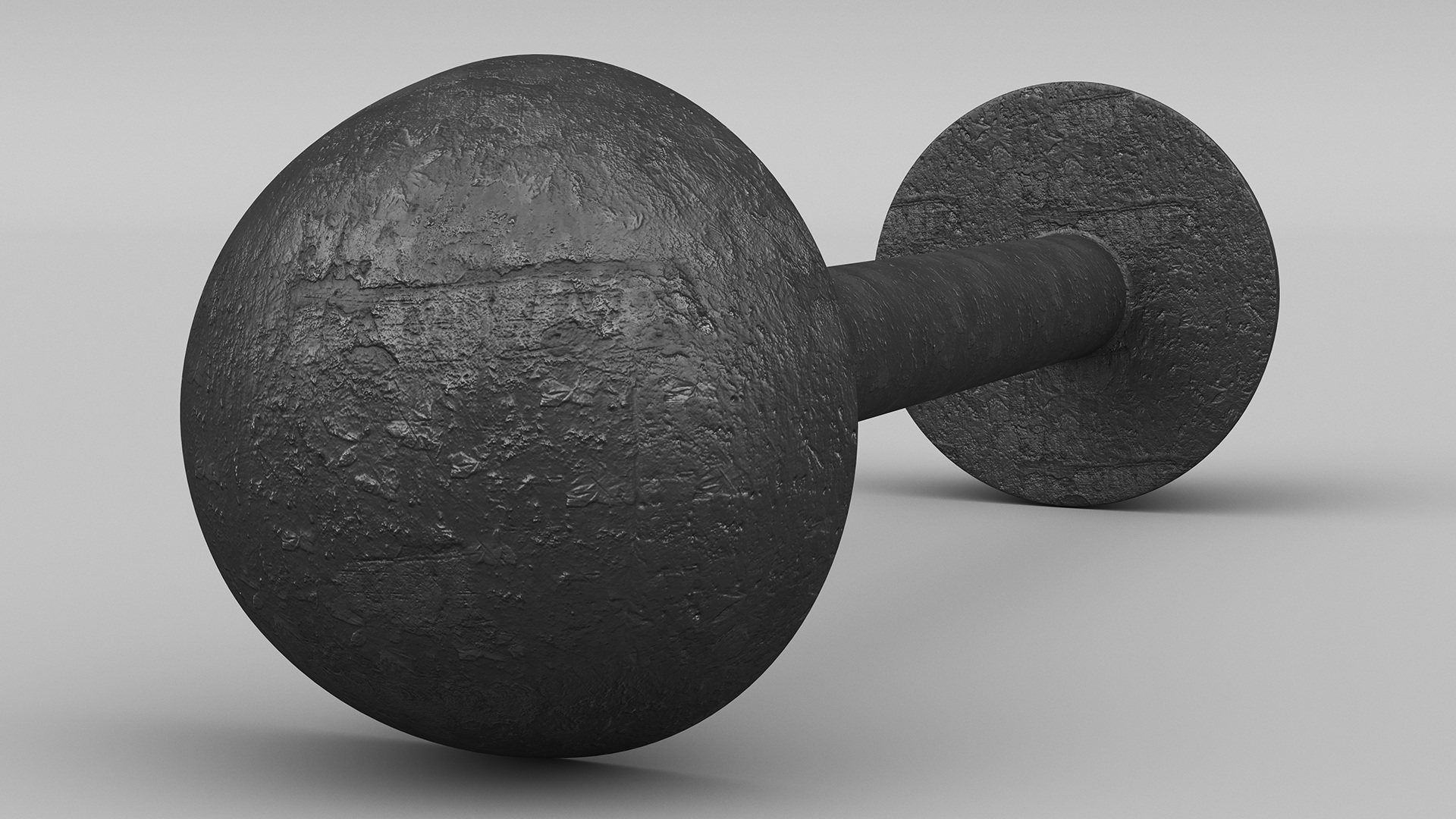 Bar Shot Naval Cannon Projectile 3D