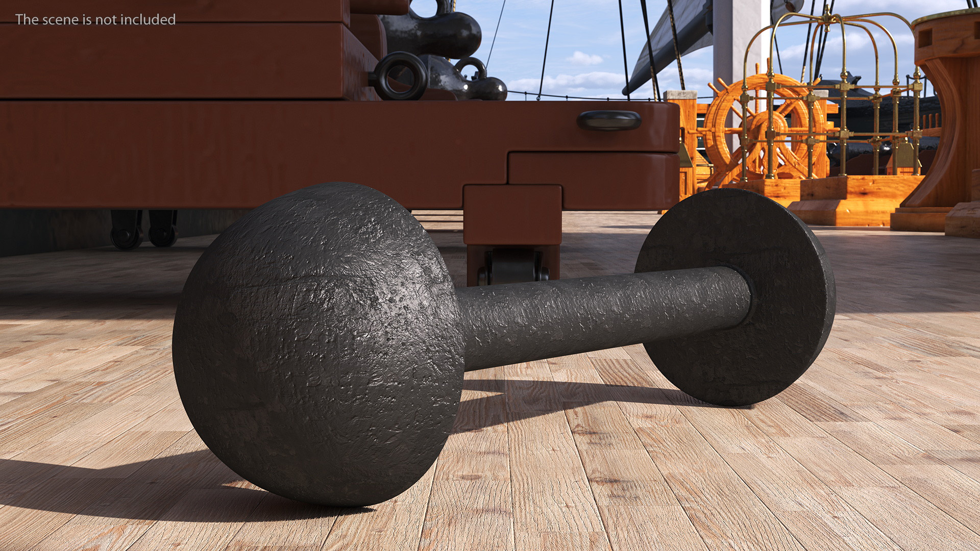 Bar Shot Naval Cannon Projectile 3D