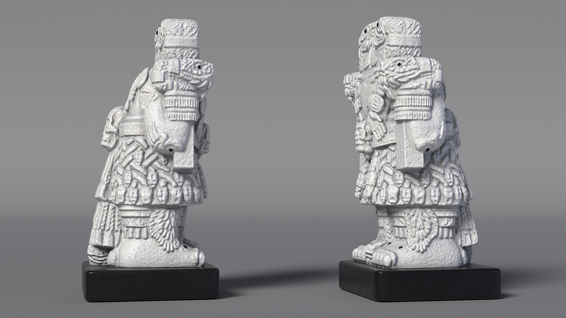Aztec Goddess Coatlicue White Table Figurine for 3D Print 3D