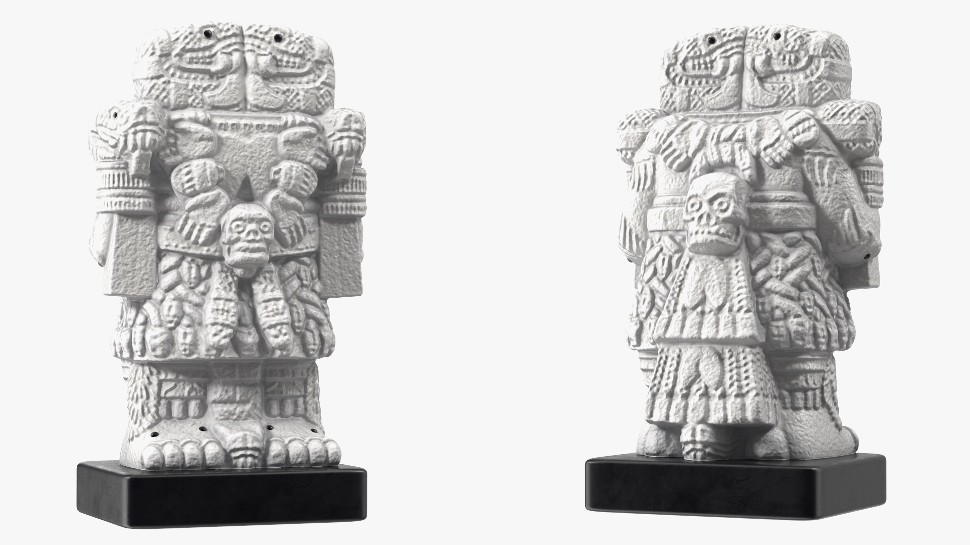 Aztec Goddess Coatlicue White Table Figurine for 3D Print 3D