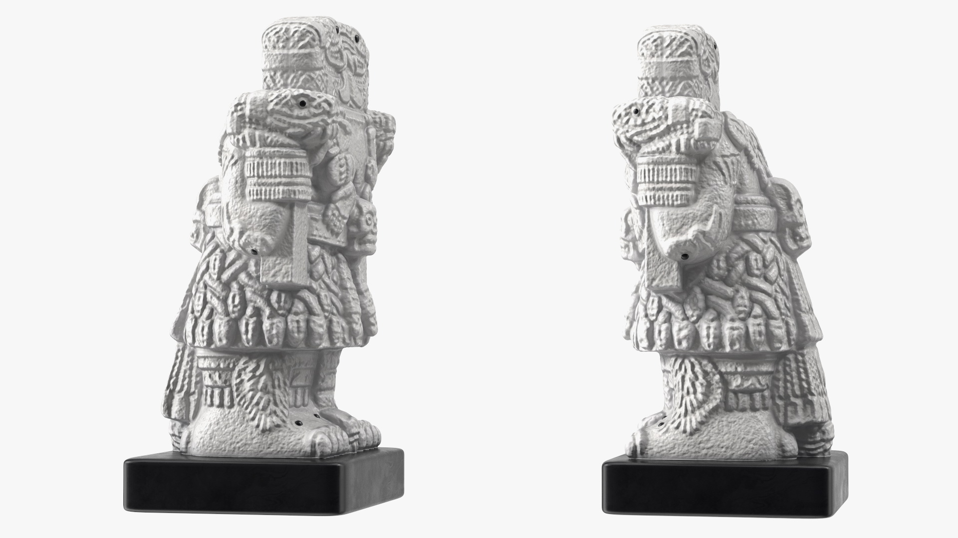 Aztec Goddess Coatlicue White Table Figurine for 3D Print 3D