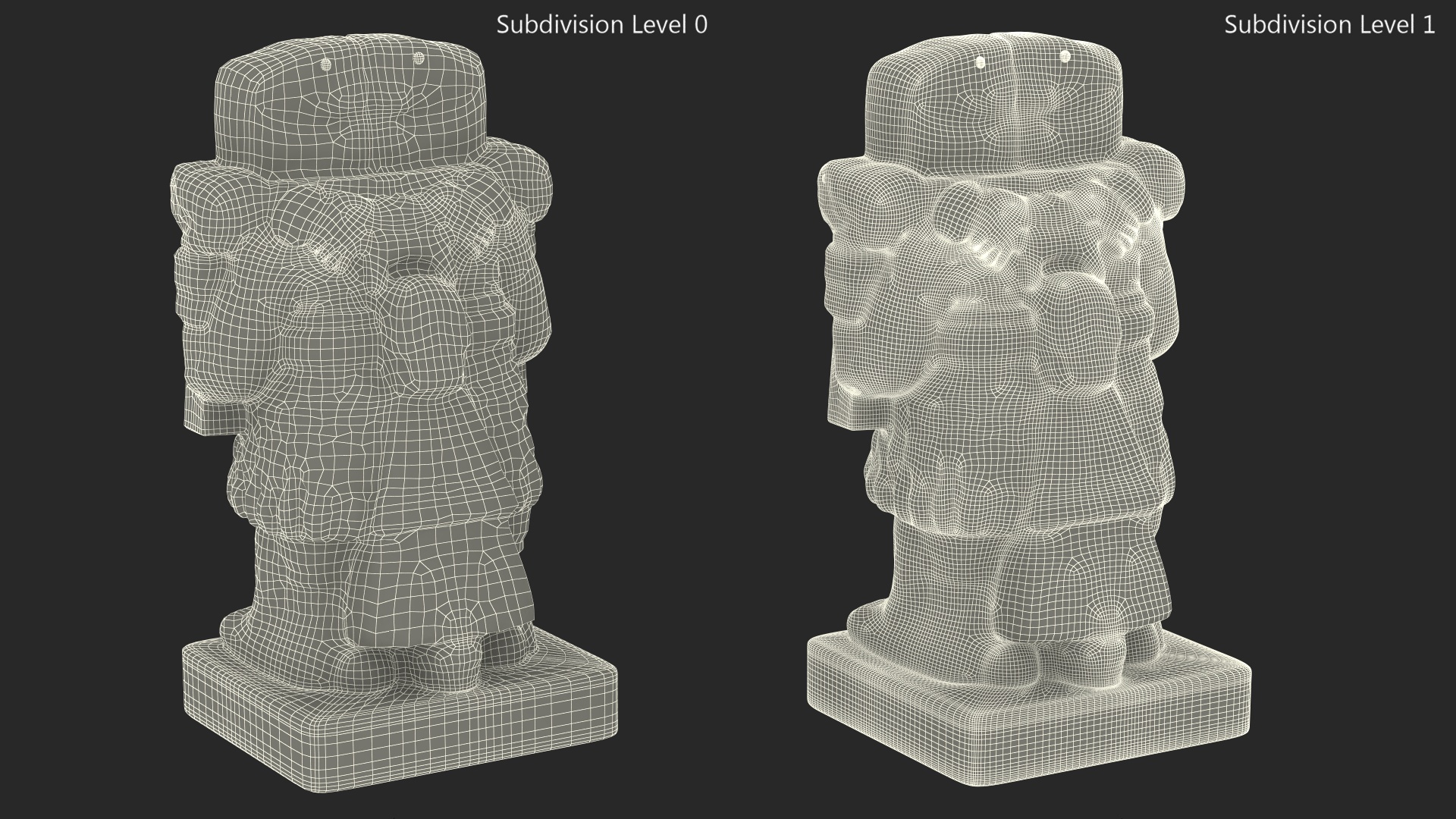 Aztec Goddess Coatlicue White Table Figurine for 3D Print 3D
