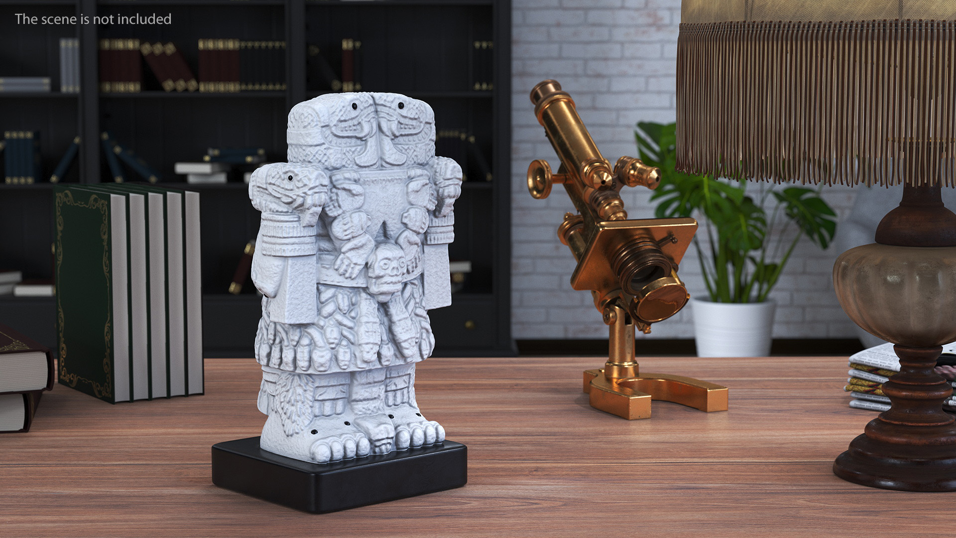 Aztec Goddess Coatlicue White Table Figurine for 3D Print 3D