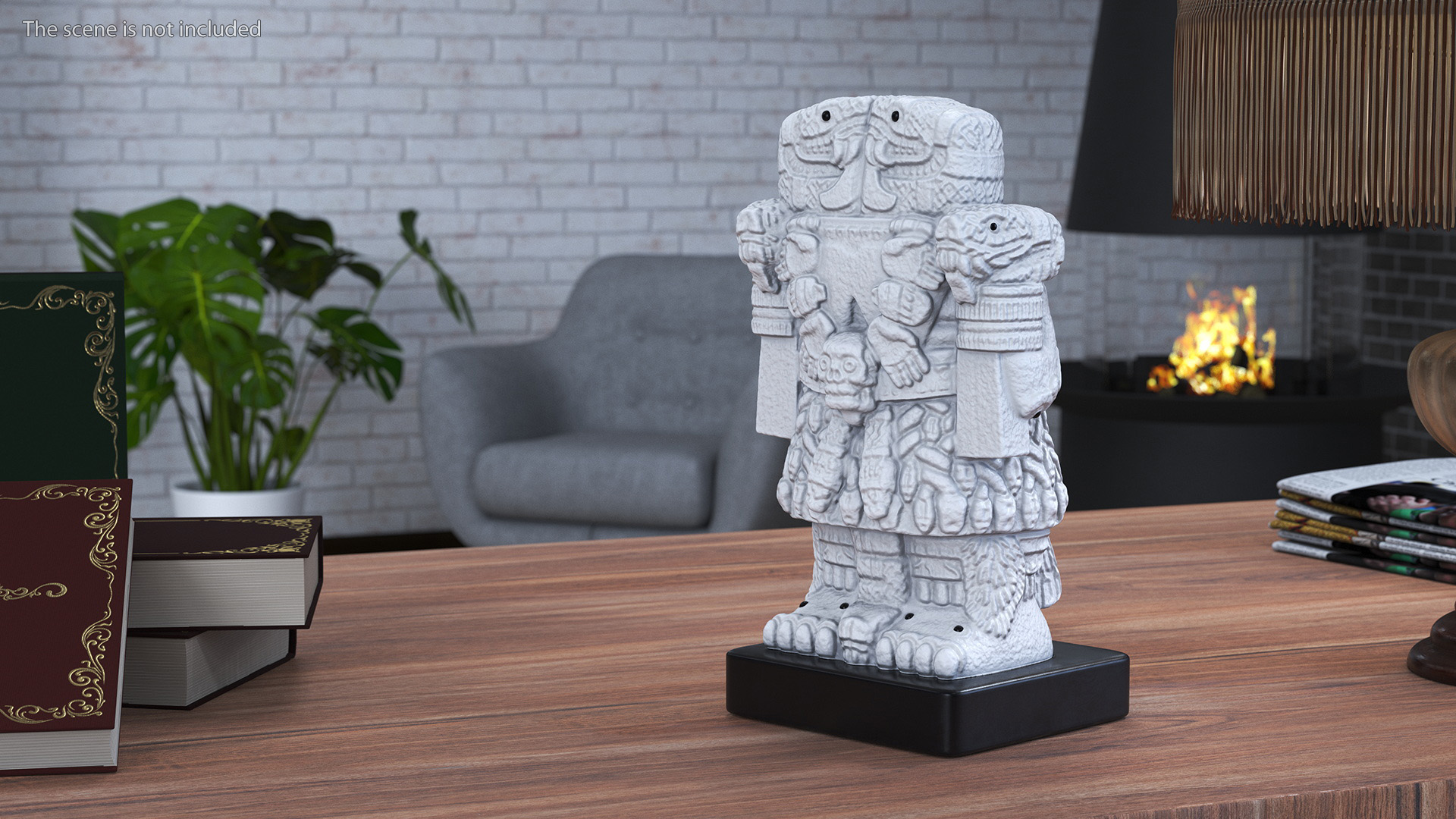 Aztec Goddess Coatlicue White Table Figurine for 3D Print 3D