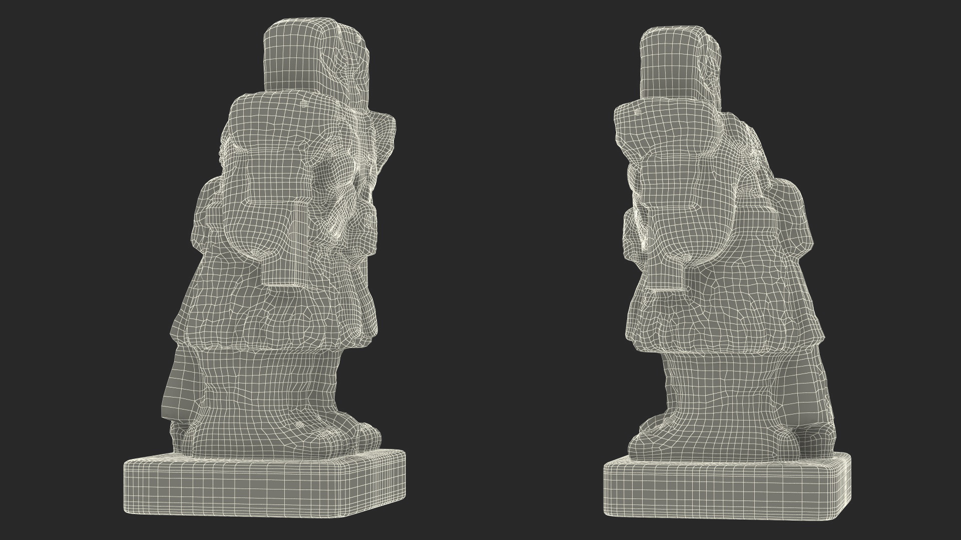 Aztec Goddess Coatlicue White Table Figurine for 3D Print 3D