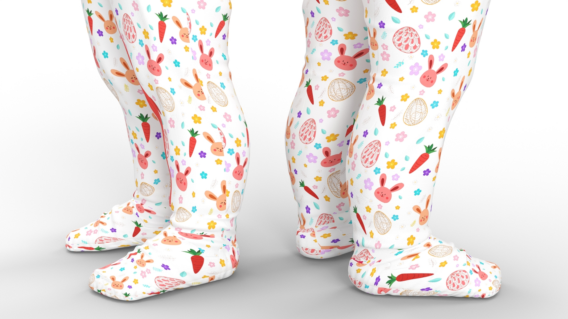 3D Toddler Girl in Full Bodysuit Standing model