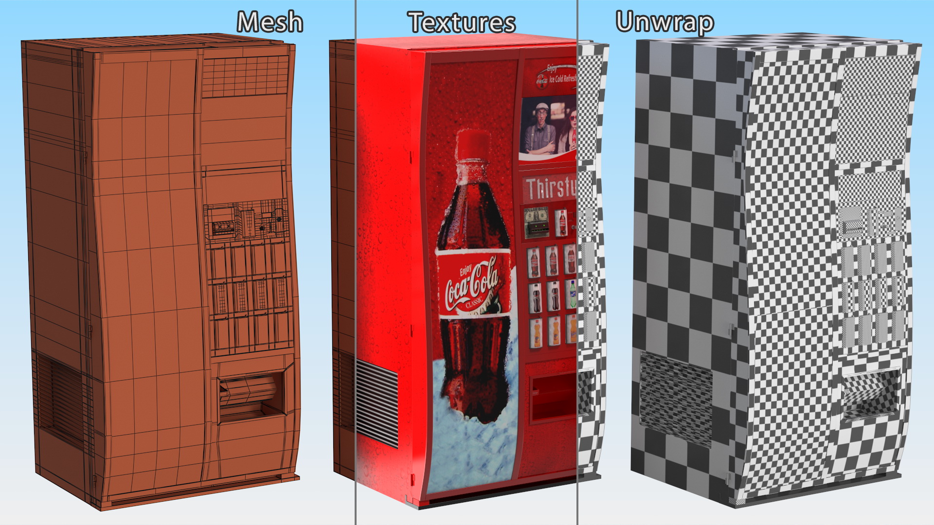 3D model Coca Cola Vending Machine