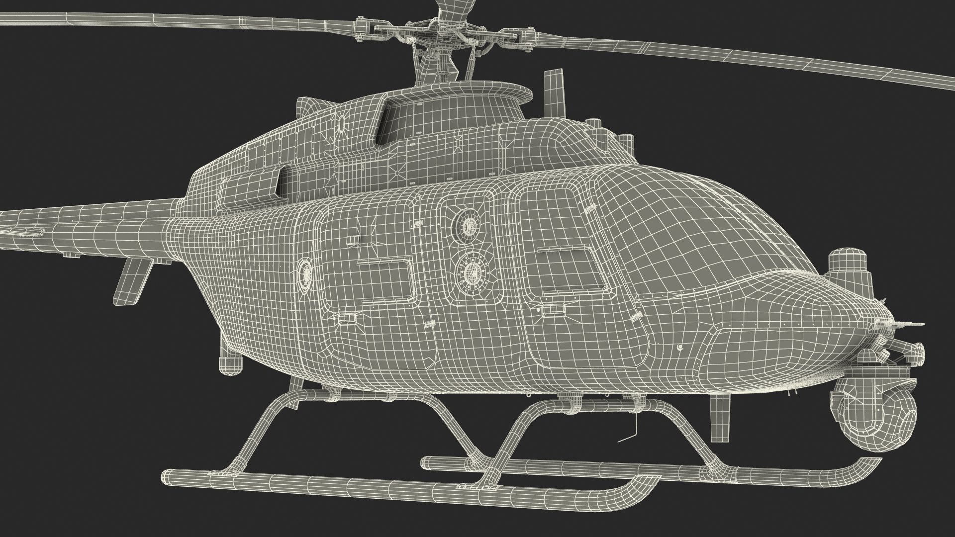 3D Northrop Grumman MQ-8C Fire Scout Unmanned Helicopter model