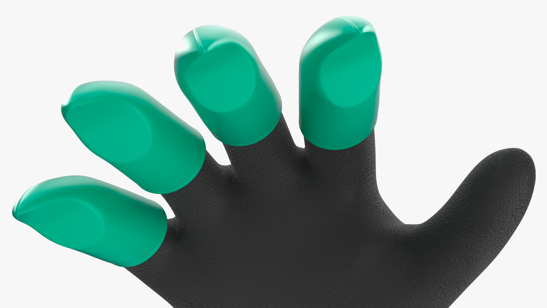 3D Garden Gloves with Plastic Claws Green model