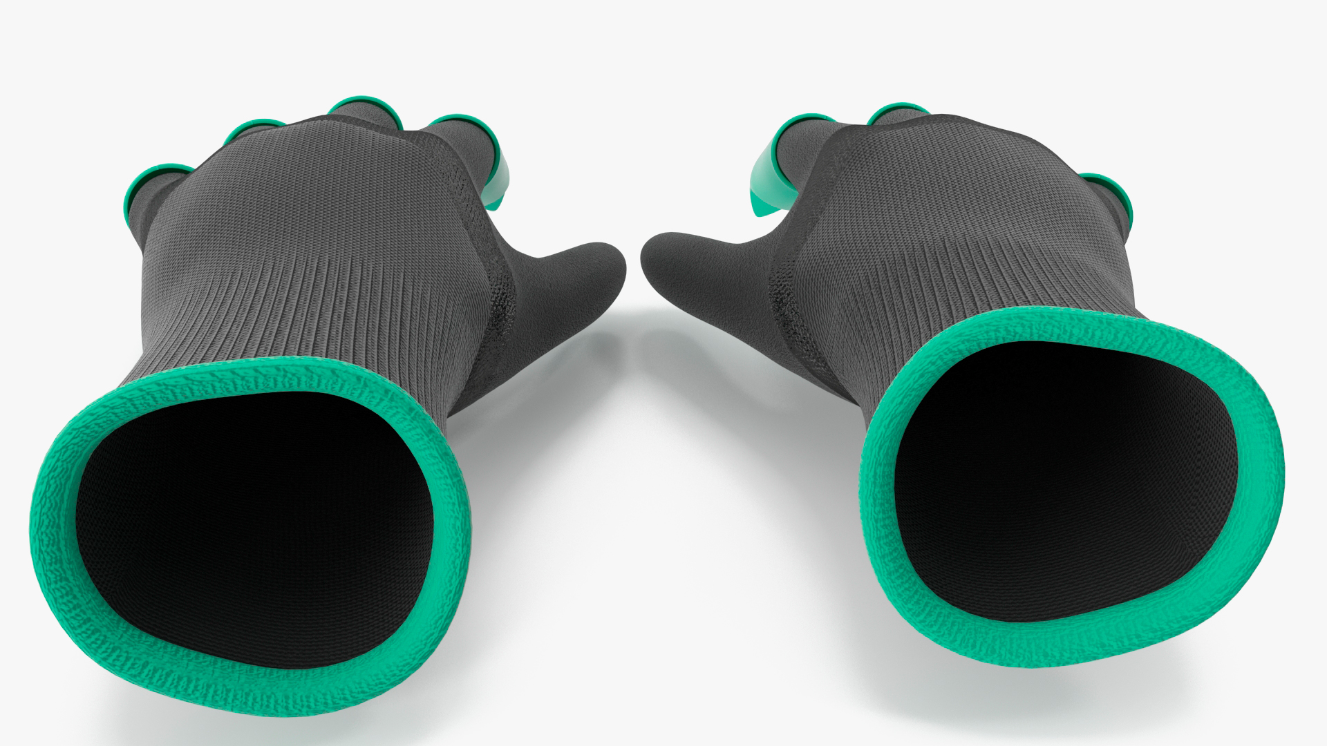 3D Garden Gloves with Plastic Claws Green model