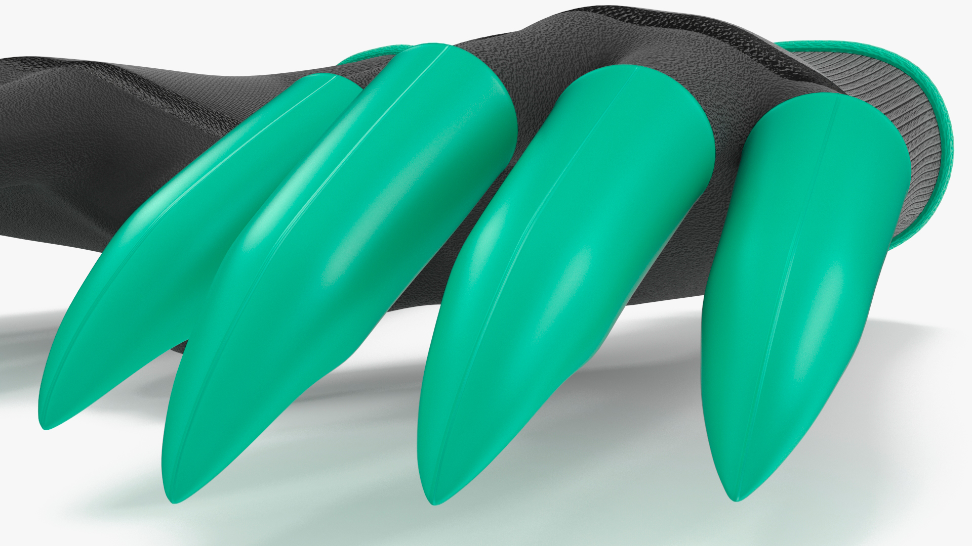 3D Garden Gloves with Plastic Claws Green model