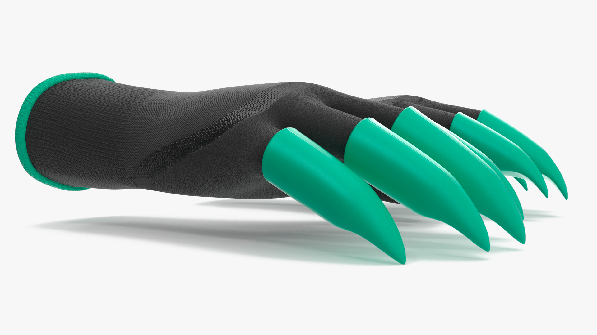 3D Garden Gloves with Plastic Claws Green model
