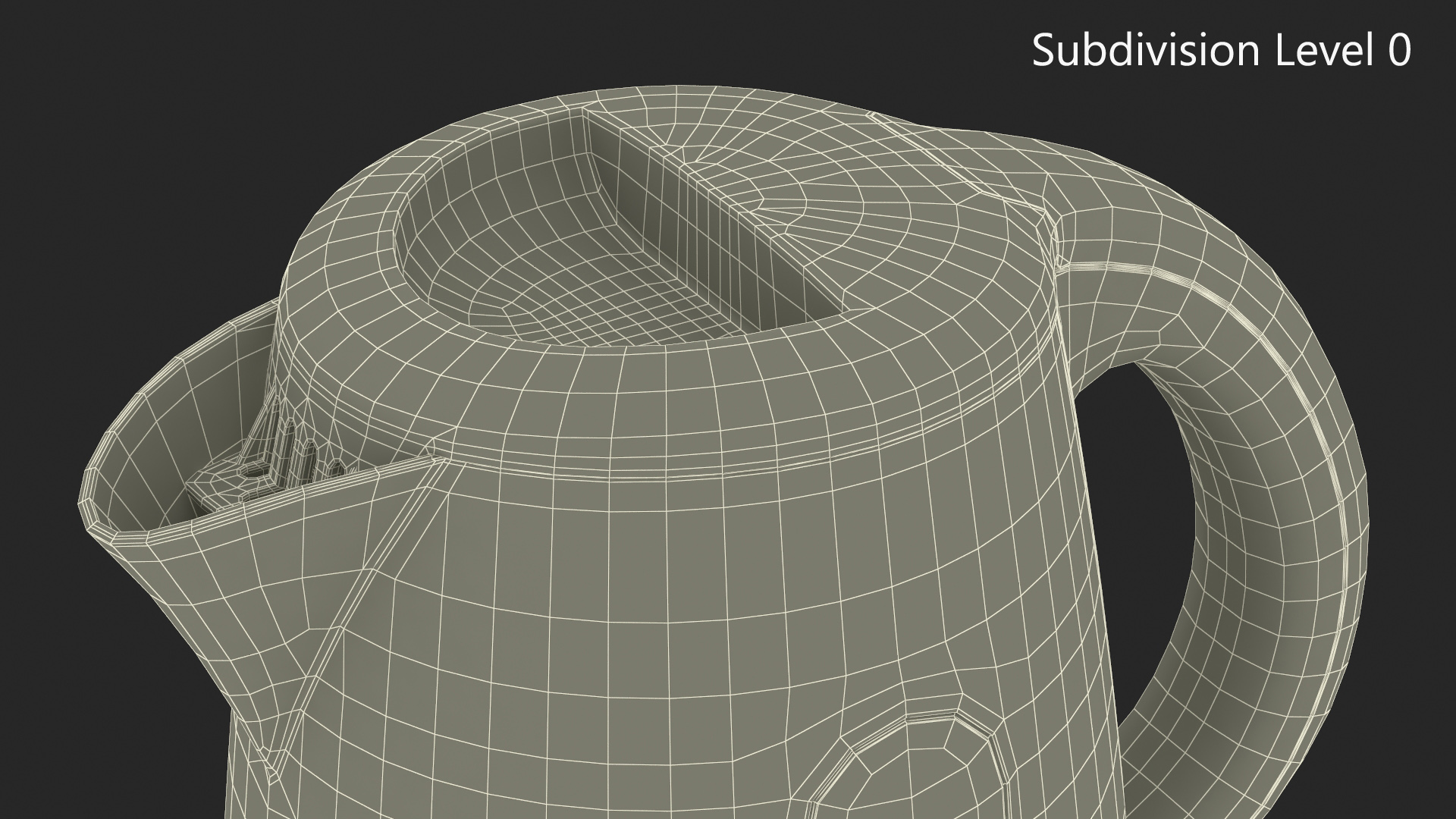 Plastic Electric Kettle with Water 3D model