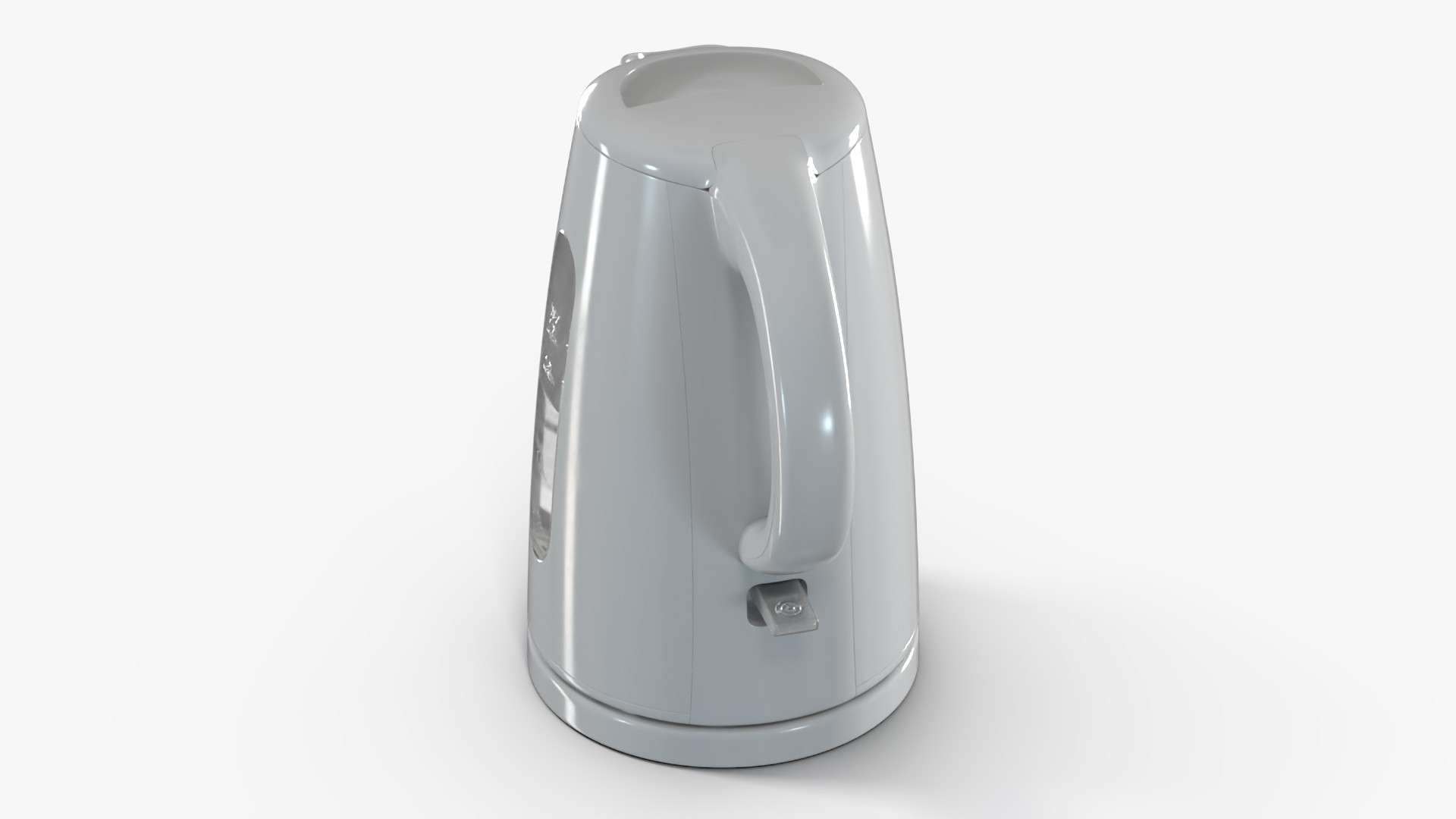 Plastic Electric Kettle with Water 3D model