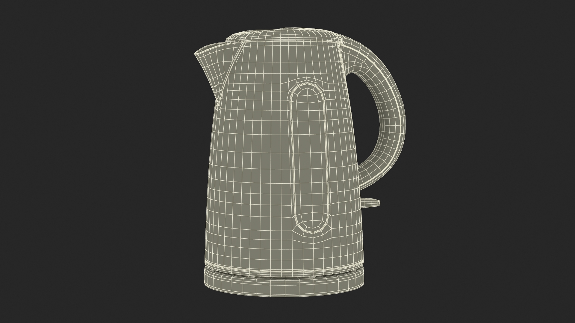 Plastic Electric Kettle with Water 3D model