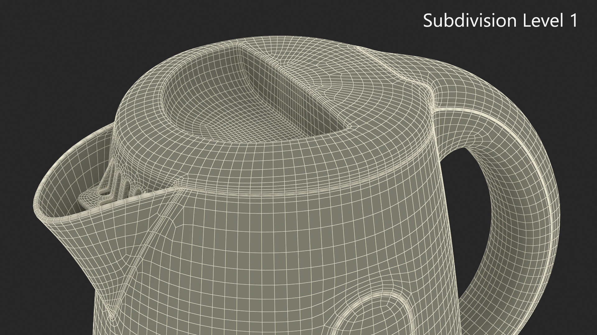 Plastic Electric Kettle with Water 3D model