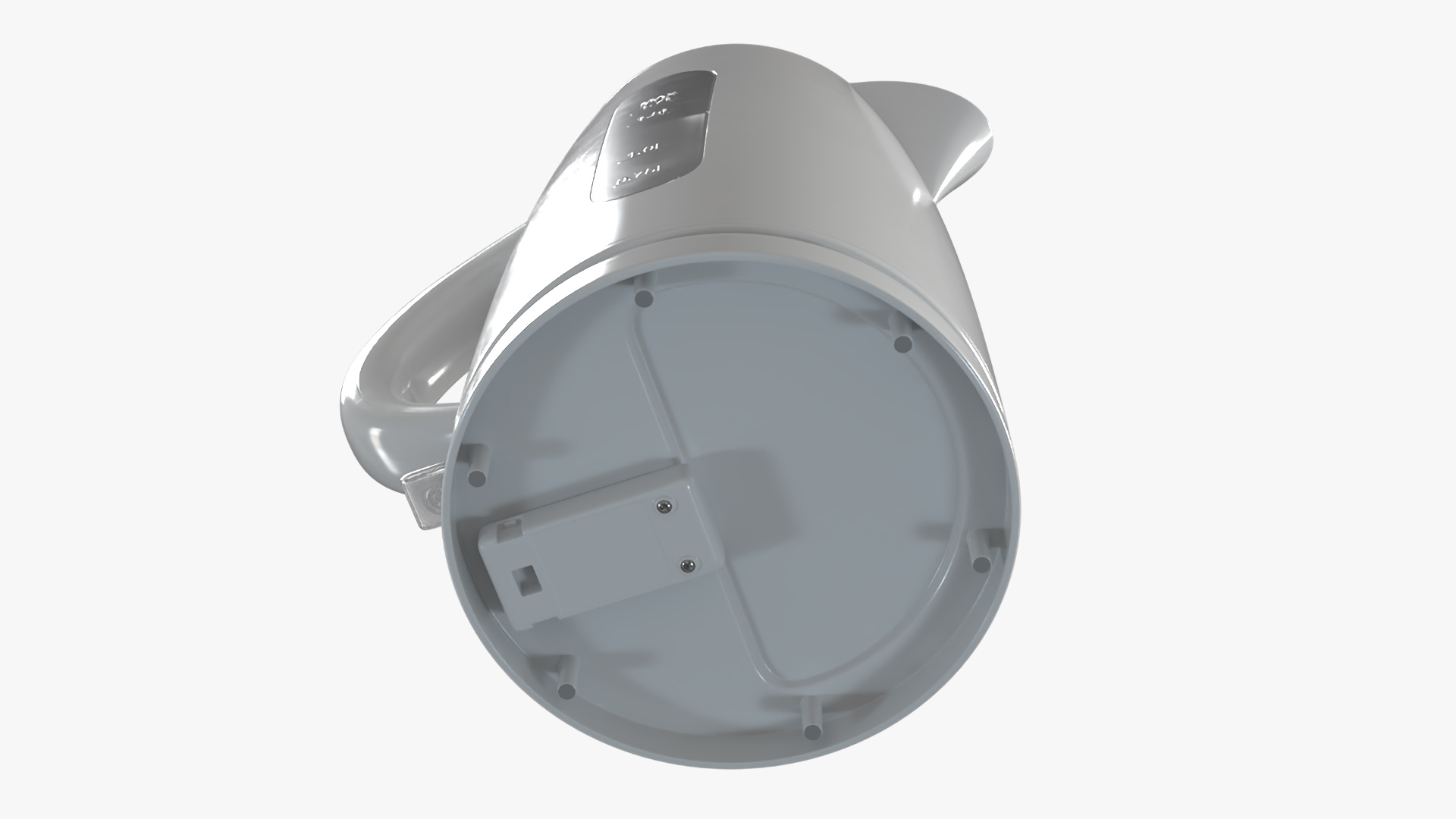 Plastic Electric Kettle with Water 3D model