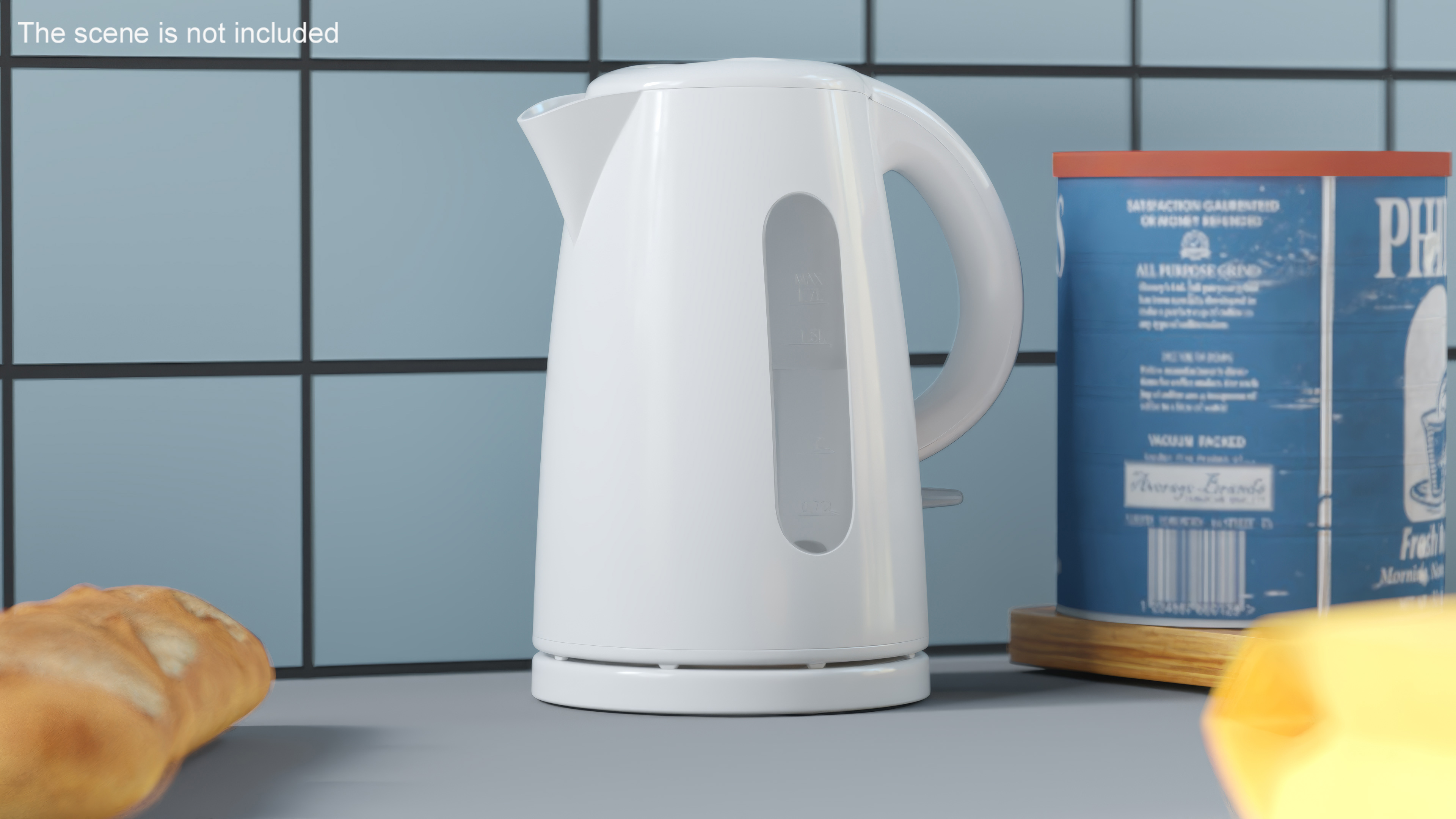 Plastic Electric Kettle with Water 3D model
