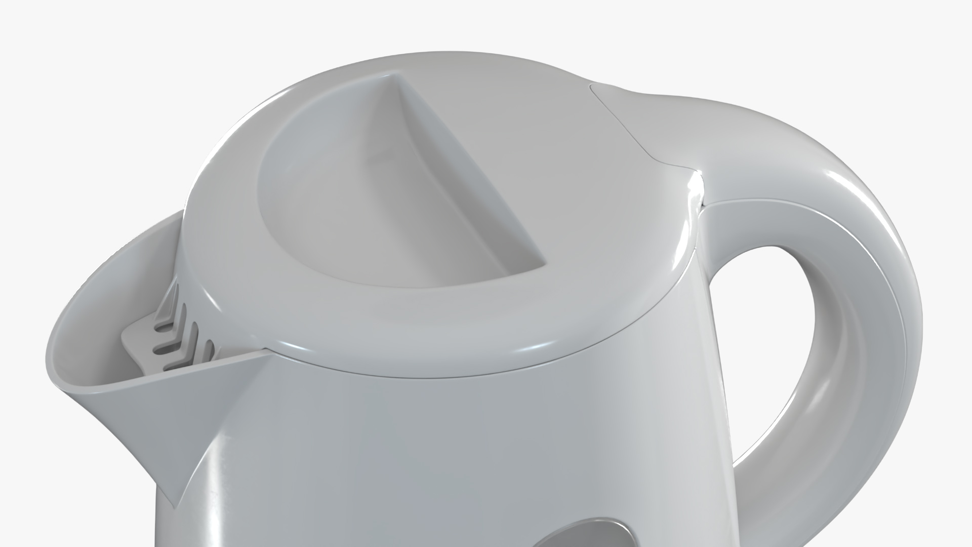 Plastic Electric Kettle with Water 3D model