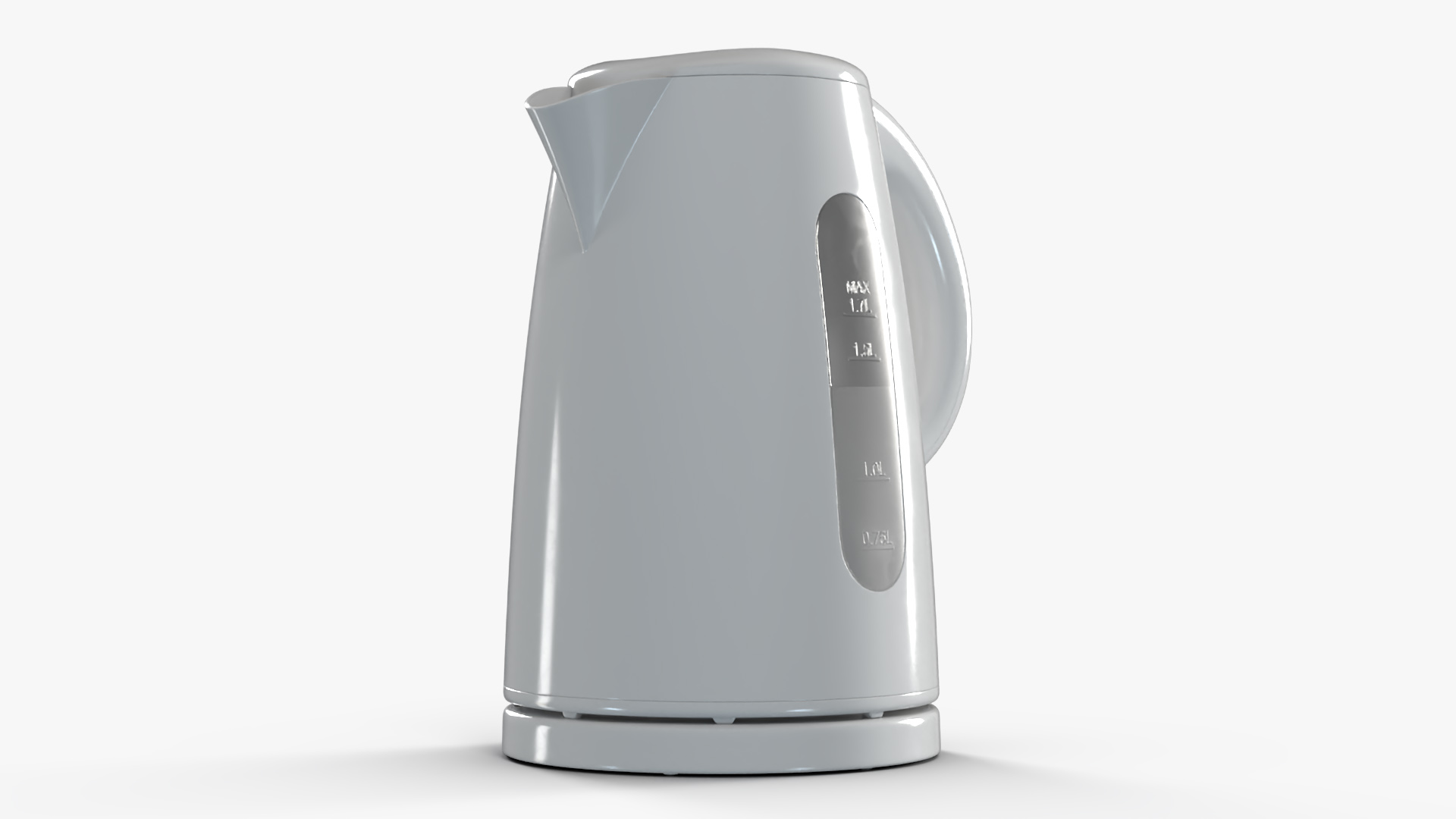 Plastic Electric Kettle with Water 3D model