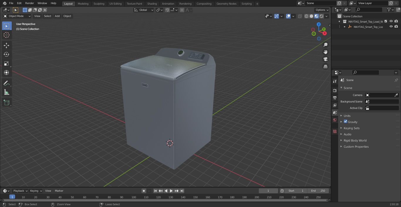 3D MAYTAG Smart Top Load Washer model