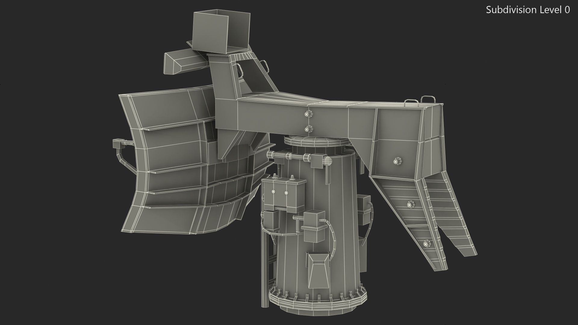 Military Ship Radar 3D model