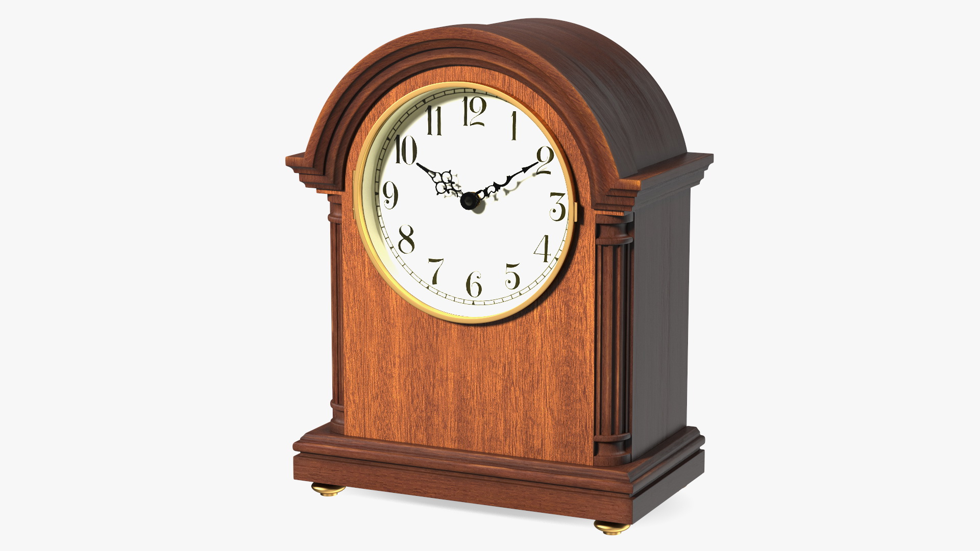 3D Barrister Style Mantel Clock model